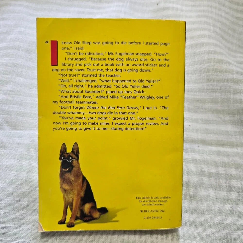 No More Dead Dogs Gordon Korman Children's Book 2001 Paperback